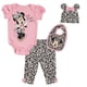 thumbnail image 1 of Set de disfraz de Minnie Mouse de Disney para bebés recién nacidos de 3 a 6 m, 4 unidades, 1 of 9