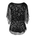thumbnail image 4 of PrettyGuide Women's Sequin Blouse Tops Sparkly Beaded Evening Formal Party Dressy Tops, XX-Large, 4 of 6
