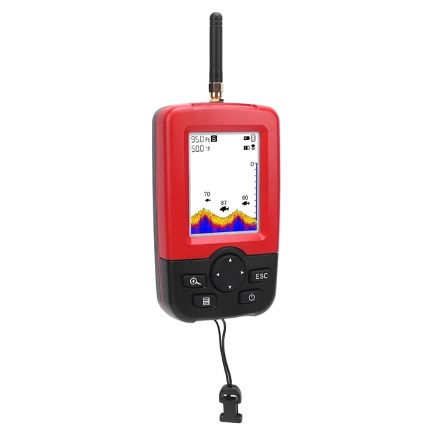 Wireless Fish Finder, Sturdy Smart Operating 125KHz 2 To 148ft Depth Range Portable Sonar Fish Finder for Outdoor