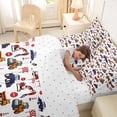 thumbnail image 4 of Castle Fairy Watercolor Splash Motocross Twin Bedding Sets 7-Piece for Teens, Dirt Bike Rider Bedding Comforter Set for Bedroom, Blue Orange Red, 4 of 7