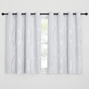 NICETOWN Blackout Curtains, Gray, 52x54 Inches, 2 Panels