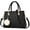 Black, variant on Womens Leather Handbags Purses Top-handle Totes Satchel Shoulder Bag for Ladies with Pompon