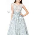 thumbnail image 3 of Women's Elizabeth K Embroidered Cap Sleeve Gown Gl2890 Silver Size 2XL, 3 of 4
