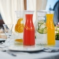 thumbnail image 4 of UPTRUST Set of 4 Glass Carafe with Lids , 1 Liter Beverage Pitcher Carafe for Mimosa Bar, Lemonade - 4 Wooden Chalkboard Tags Included, 4 of 8