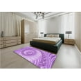 thumbnail image 5 of Ahgly Company Machine Washable Indoor Square Transitional Pastel Purple Pink Area Rugs, 8' Square, 5 of 7