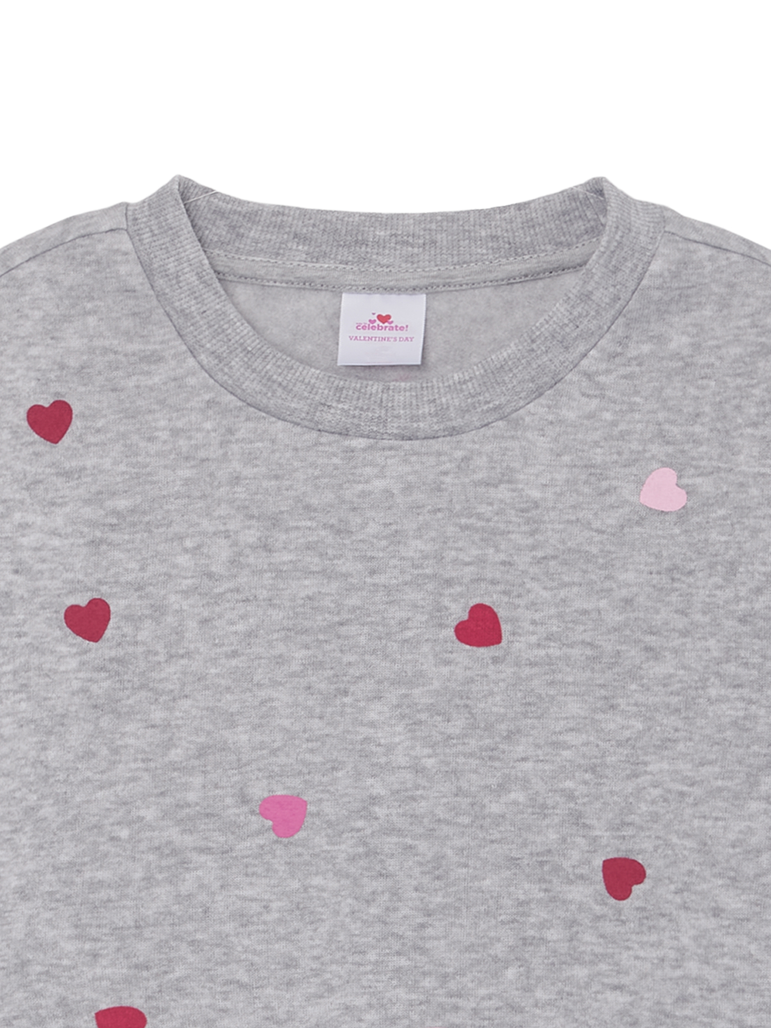 Way to Celebrate Girls' Valentine's Day Fleece Sweatshirt and Pant Set, Sizes 4-18 & Plus
