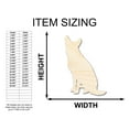 thumbnail image 2 of Unfinished Wood Sitting Dog Shape - up to 46" 7" / 1/2", 2 of 5