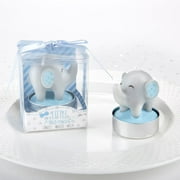 Kate Aspen Elephant Shaped Blue Candle - Little Peanut (6 Set of 4, 24 Pieces) - Guest Gift, Party Favor or Decorations for Baby Showers & Birthdays