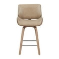 thumbnail image 3 of Armen Living Counter Height Swivel Bar Stool with White Wash Finished Wood, 3 of 5