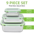 thumbnail image 2 of Stainless Steel Food Storage Containers Set of 9 Leak Proof Airtight Lids Dishwasher Freezer Safe, 2 of 7