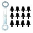 thumbnail image 2 of 12 Uds. Clavos para zapatos de fútbol, para zapatos de fútbol, accesorios profesionales para pista de tornillo roscado M5 para deportes de Negro con llave, 2 of 8