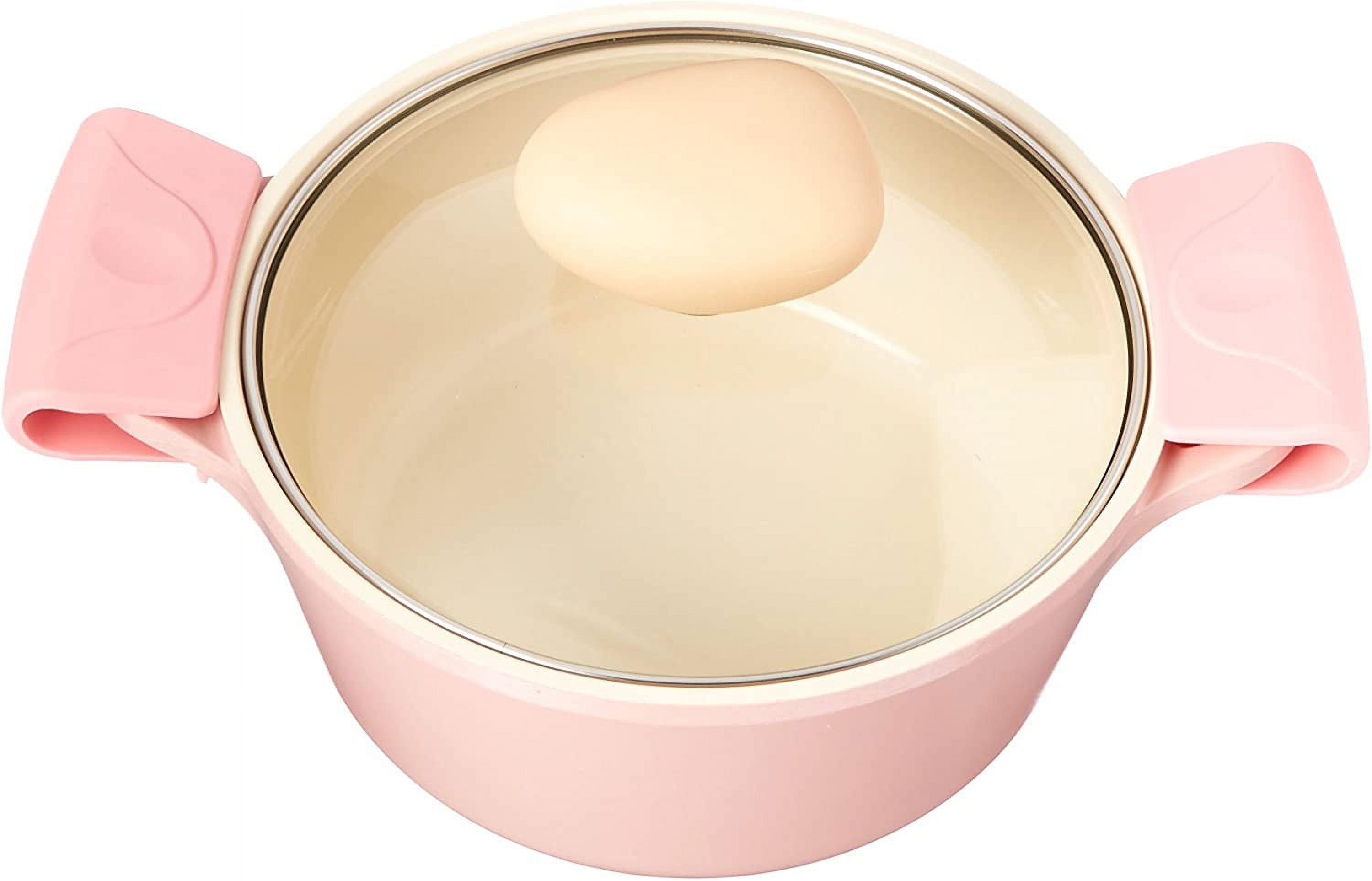 Neoflam Retro 1.5QT Ceramic Nonstick Saucepan w/Glass Lid, Pink :  : Home