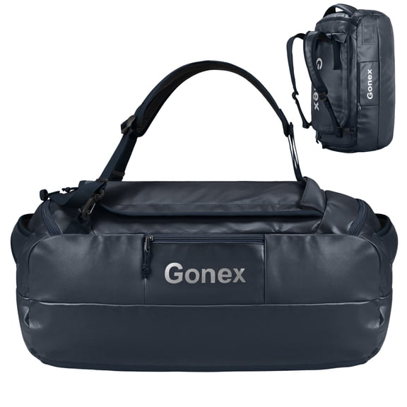 Gonex 60L Travel Duffel Bag Foldable Gym Bags Water-Repellent with Backpack Strap, Shoes Compartment
