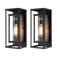 thumbnail image 1 of Aplique de Pared Exterior mirrea 14" Negro Mate Impermeable Paquete 2, 1 of 7
