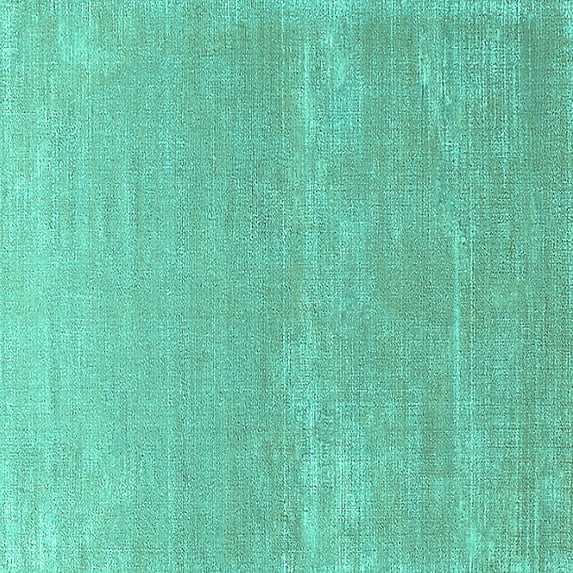 Ahgly Company Machine Washable Indoor Square Oriental Turquoise Blue Industrial Area Rugs, 7' Square