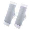 thumbnail image 1 of Tobillo Compresión Manga Calcetines Unique Bargains Blanco Gris S/M, 1 of 7