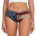 thumbnail image 1 of Balery American Flag1 Ropa Interior de Algodón para Mujer con Dibujo – Braguitas Cómodas y Elásticas, Estilo Clásico-Small, 1 of 6