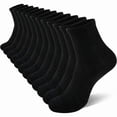thumbnail image 6 of 5/10/20Pairs Black Socks  Summer Casual Couple's Stockings Tennis Socks Sweat Absorbing Breathable For Home Use Tubesocks Comfy Thin Socks , Not Hot At All & Stretchy !, 6 of 10