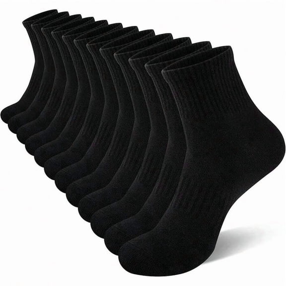 5/10/20Pairs Black Socks Summer Casual Couple's Stockings Tennis Socks Sweat Absorbing Breathable For Home Use Tubesocks Comfy Thin Socks , Not Hot At All & Stretchy !