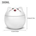 thumbnail image 4 of Bewildely Humidificador de aire, 300ml, 2W, difusor de Aroma LED de viaje portátil con luz nocturna, decoración de dibujos animados, generador de niebla Humidificadores Blanco Bewildely HA028335-01B, 4 of 6
