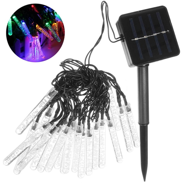 Inteprter LED de 5M y 20LED, cadena de luz de plástico Solar, cadena LED brillante impermeable para decoración de fiesta de boda de Año Iluminación navideña vistoso Inteprter HA002455-01
