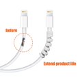 thumbnail image 4 of 24 Pieces Charger Cable Saver, Silicone Flexible Cable Wire Protector, Mouse Cable Protector, Suit for All Cellphone Data Lines (Gray), 4 of 7