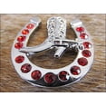 thumbnail image 4 of Set Of 16 Western Screw Back Concho Red Horseshoe Boots Crystals Hilason, 4 of 4