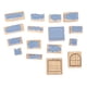 thumbnail image 1 of Juego de Sellos de Goma de Madera ANGGREK Impresión Transparente Cuadrado Rectangular, 1 of 7