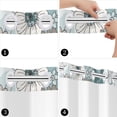 thumbnail image 5 of MIZHONA Rustic Shower Curtain with Snap in Liner,White Dasiy Flower Fabric Bathroom Curtain,71"× 86", 5 of 6
