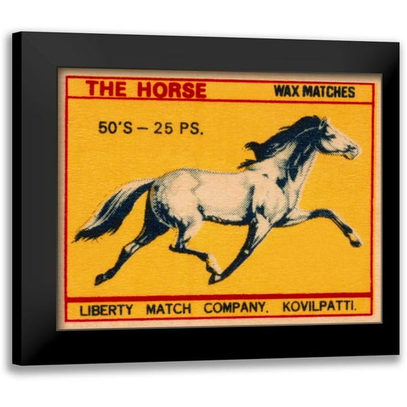 Phillumenart 14x12 Black Modern Framed Museum Art Print Titled - The Horse Matches