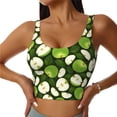 thumbnail image 1 of Fotbe Green Fruit Sujetador Deportivo Largo sin Aros para Mujer con Almohadillas y Soporte Medio, Transpirable y Absorbente, Camiseta Tipo Chaleco o Tank Top-X-Large, 1 of 8
