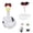 A002- Red, variant on Garden Goose Statue Spooky Halloween Lawn Decor with Skull Bat Hat for Goose and Glow Skeleton Hand Decor Outdoor Holiday Decor for Yard Lawn