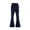 Dark Blue, variant on LLYwey Lightweight Hiking Pants Women Women High Waisted Skinny Pocket Stretch Slim Button Trousers Hole Flare Pants Denim Jeans Office Pants Female Long Pant Style H2728 Blue XL