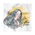thumbnail image 1 of Hair Salon Decorative Napkins Set of 4, Long Hair Girl Behind a Traditional Japenese Sakura Cherry Blossom Tree, Silky Satin Fabric for Brunch Dinner Party, 18", Multicolor, by Ambesonne, 1 of 2