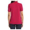 thumbnail image 2 of Yellow Rooster Women's Heavyweight Cotton Pique Female Polo Shirt Red XL, 2 of 6