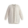 thumbnail image 3 of Terra & Sky Women's Plus Size Chenille Crochet Cardigan Sweater, Midweight, Sizes 0X-5X, 3 of 5