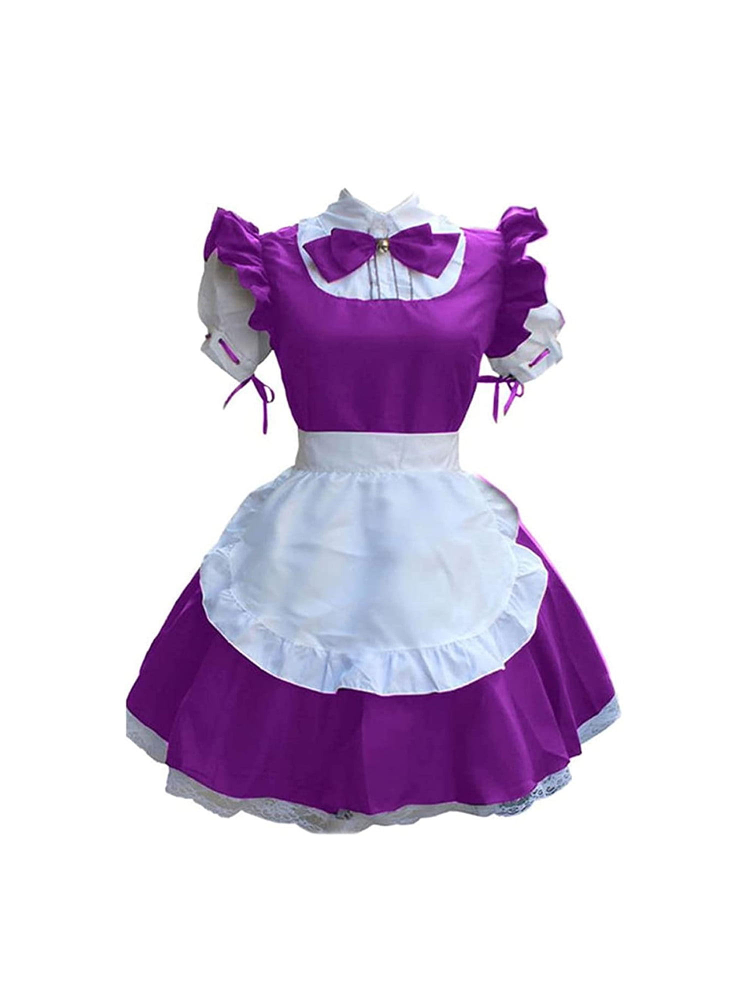 Cathery Women Anime French Maid Costume Cosplay Dress with Apron Cute