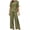 AG, variant on vigerkar Women's round neck short sleeved button up shirt wide leg pants set, Casual Work 2-piece set (White, S)
