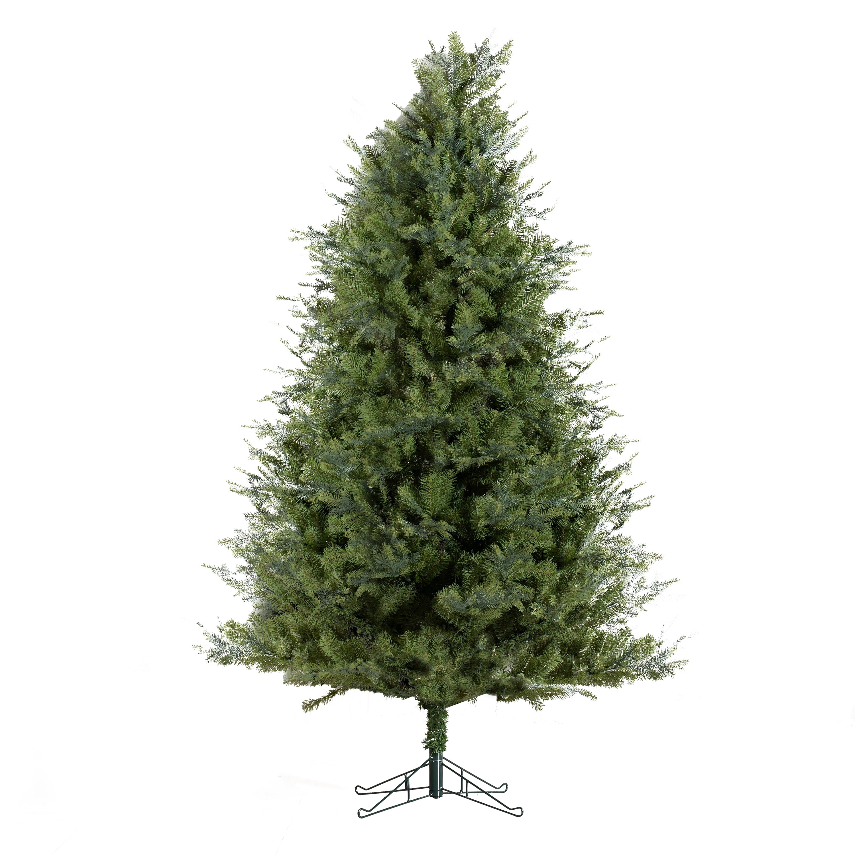 7 ft Realistic PE/PVC Hybrid Christmas Tree with Fresh Pine Scent, Full Shape Artificial Xmas Tree with Metal Stand, Green