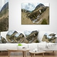 thumbnail image 3 of Designart Wild Sprint Mountain Panorama - Landscape Printed Throw Pillow - 18x18, 3 of 4