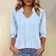 thumbnail image 1 of TaTaai Women‘s Fashion V Neck 3/4 Sleeve Blouse 2026 Summer Casual Print Tee Loose Fit Soft Daily Top Stretchy Polyester Tunic Spring Outfits Gift, 1 of 6