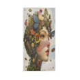 thumbnail image 2 of BZSMCE Bath Towel 30 X 15 in Soft Towel Girl with Flower Plants Patterns Design Pattern, 2 of 5