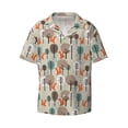 thumbnail image 3 of Goofa Squirrels and Trees Printed Men's Casual Short-sleeved Shirt,Lightweight Breathable Button-down,Summer Casual men's top,Versatile Fashion shirt-Medium, 3 of 7