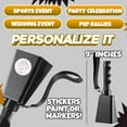 thumbnail image 2 of 9" Metal Cowbells with Handle - (1 Pack) Cow Bells Loud Cheering Noise Makers for Sporting Events, Football Games, School Spirit, Rallies & Celebrations - Black Steel Percussion Music Instrument, 2 of 7