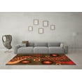 thumbnail image 3 of Ahgly Company Indoor Round Oriental Orange Modern Area Rugs, 3' Round, 3 of 4