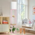 thumbnail image 5 of 63" Shelf Floor Lamp Modern Pink Standing Lamp with 3 Color Temperature Bulb Lamps for Living Room Bedroom, 5 of 7