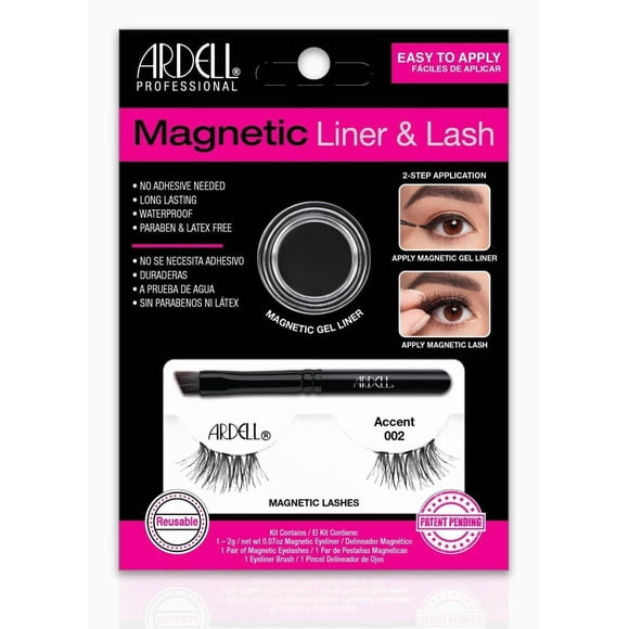Delineador de Ojos en Gel Magnético y Pestañas Postizas Ardell Professional Acento 002