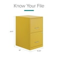 thumbnail image 3 of Space Solutions 18" Deep 2 Drawer Letter Width Vertical File Cabinet, Yellow, 3 of 14