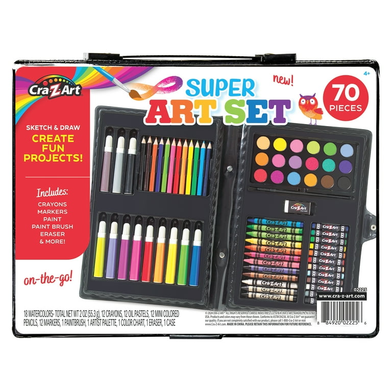 Cra-Z-Art Super Art Set-70 Piece Set Toy for Creative Exploration