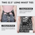 thumbnail image 6 of Black Gothic Skull Butterfly Pattern Apron-Garden Aprons for Women with Pockets-Cotton Linen Waterproof Kitchen Cooking Gardening Aprons Adjustable for Kitchen,Cooking,BBQ and Salon 33x27 Inch, 6 of 7